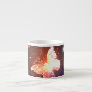 Glowing Night Butterflies Espresso Cup