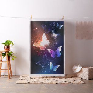 Glowing Night Butterflies Fabric