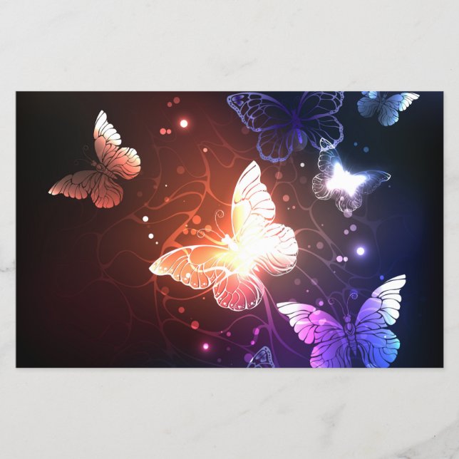 Glowing Night Butterflies Flyer (Front)
