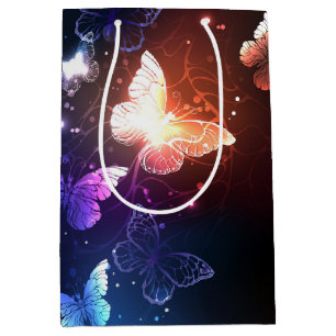 Glowing Night Butterflies Medium Gift Bag