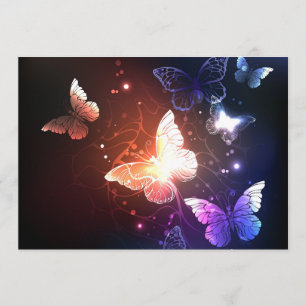 Glowing Night Butterflies Menu
