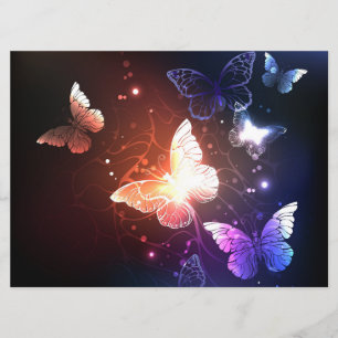 Glowing Night Butterflies Menu