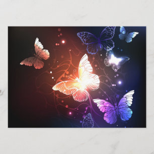 Glowing Night Butterflies Menu