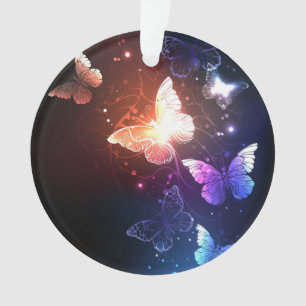 Glowing Night Butterflies Ornament