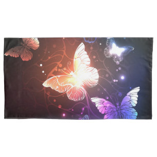 Glowing Night Butterflies Pillowcase