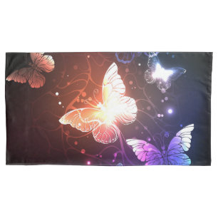 Glowing Night Butterflies Pillowcase
