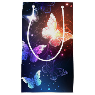 Glowing Night Butterflies Small Gift Bag