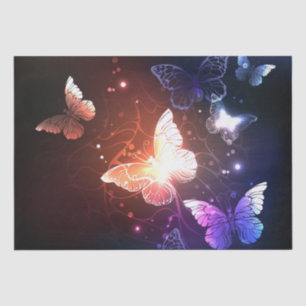 Glowing Night Butterflies Tissue Paper