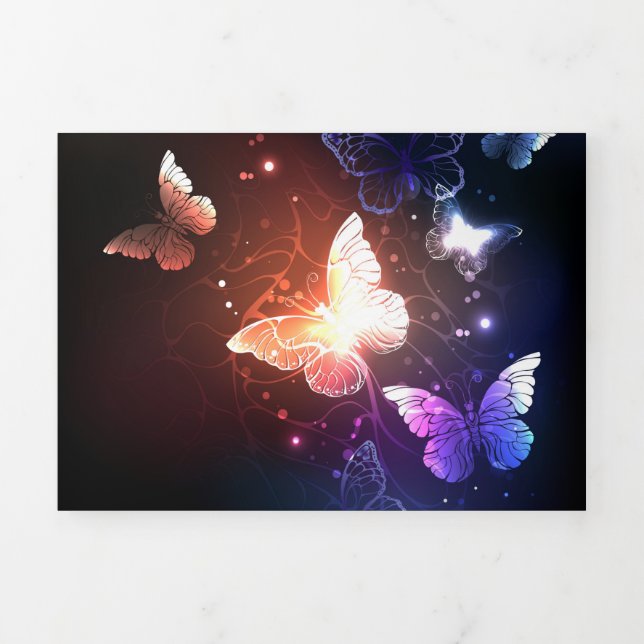 Glowing Night Butterflies Tri-Fold Programme (Cover)