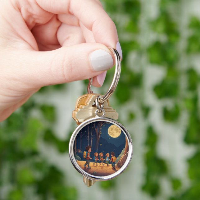 Glowing Nighttime Adventure with 5 Kids Key Ring (Hand)