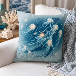 Glowing Ocean: Jellyfish Inspired Throw Pillows