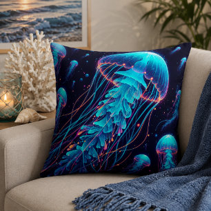 Glowing Ocean: Jellyfish Inspired Throw Pillows