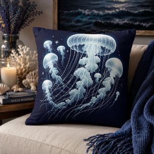 Glowing Ocean: Jellyfish Inspired Throw Pillows
