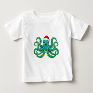 Glowing Octopus Christmas Lights for Ocean Baby T-Shirt