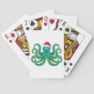 Glowing Octopus Christmas Lights for Ocean Playing Cards