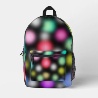 Glowing Orbs Printed Backpack