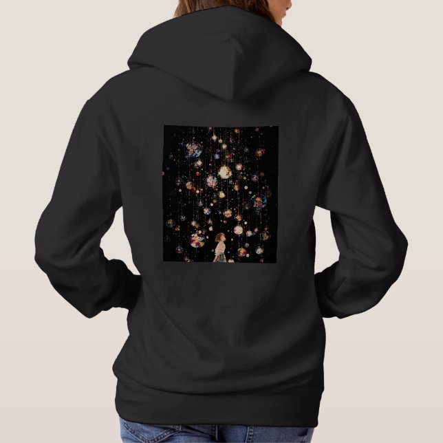 Glowing Orbs Starry Night  Hoodie (Back)