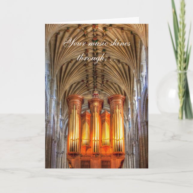 Glowing organ  thank you card (Front)