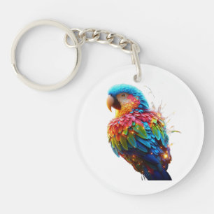 Glowing Parrot Key Ring