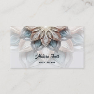 Glowing Pastel Colors Mandala Business Card