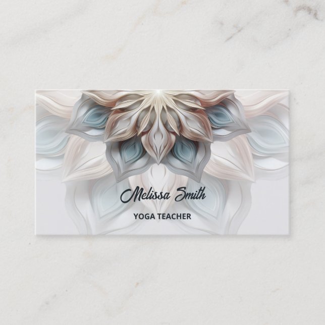 Glowing Pastel Colours Mandala Business Card (Front)