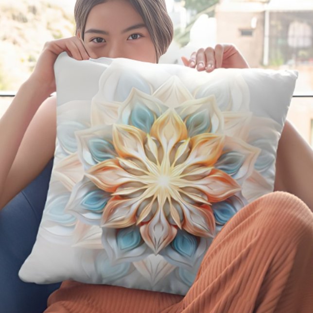 Glowing Pastel Colours Mandala Cushion (Creator Uploaded)
