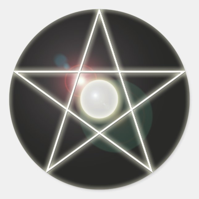 Glowing Pentagram 2 Sticker (Front)