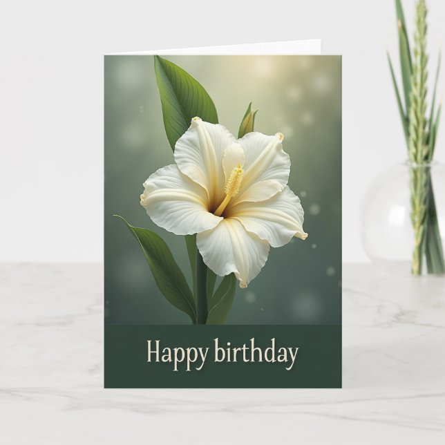 Glowing Petal Birthday Card (Front)