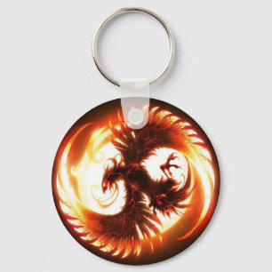 glowing phoenix key ring