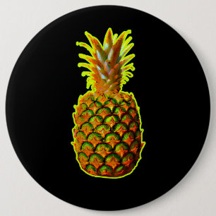 Glowing Pineapple 6 Cm Round Badge