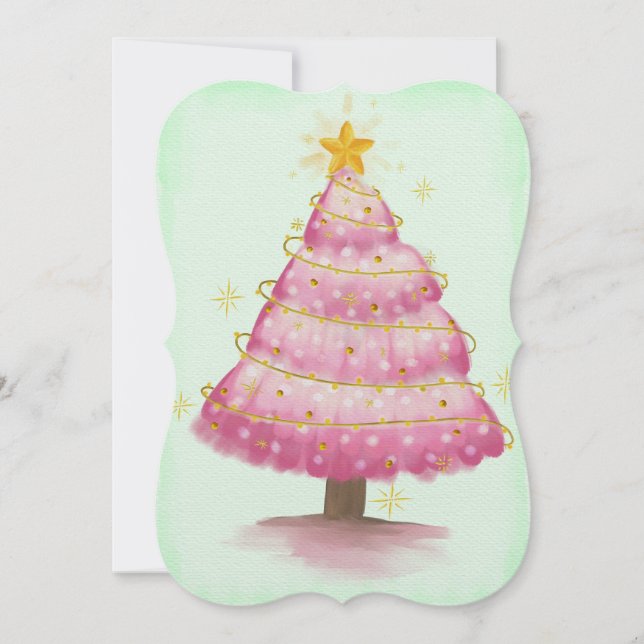 Glowing Pink Christmas Tree (Front)