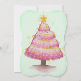 Glowing Pink Christmas Tree