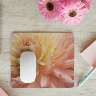 Glowing Pink Dahlia Bloom Floral Mouse Mat