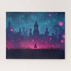Glowing Pink Fairy World Jigsaw Puzzle