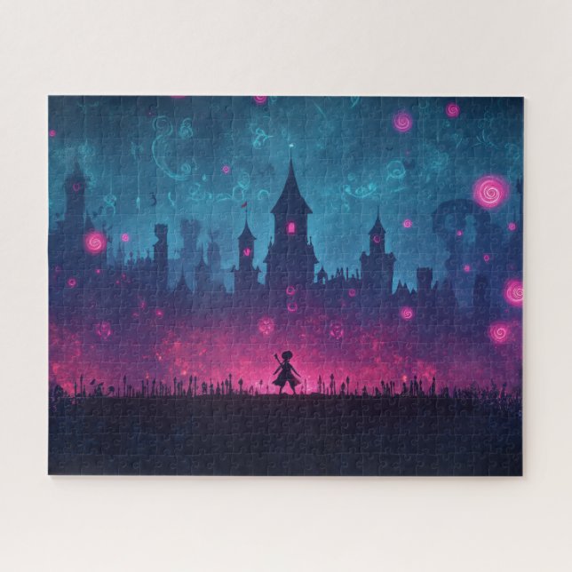 Glowing Pink Fairy World Jigsaw Puzzle (Horizontal)