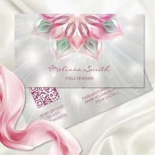 Glowing Pink Feminine Mandala Business Card