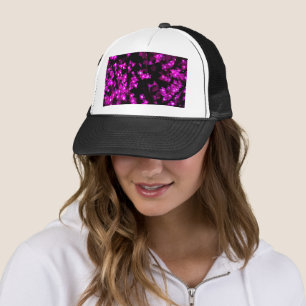 Glowing Pink Flower Lights Trucker Hat