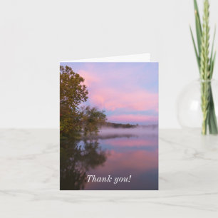 Glowing Pink Morning Thank You Card
