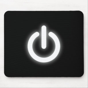 Glowing Power On Symbol Funny Mouse Mat