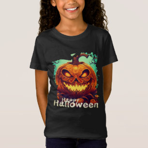 Glowing Pumpkin Candles Twisted Trees Art T-Shirt