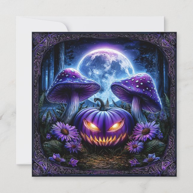 Glowing pumpkin card (Front)