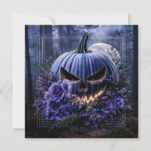 Glowing pumpkin card