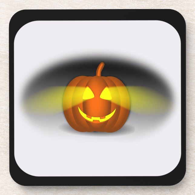 Glowing Pumpkin - Coaster (Front)