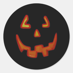 Glowing Pumpkin Face Stickers