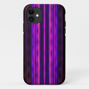 Glowing purple blurred stripes iPhone 11 case