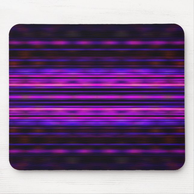 Glowing purple blurred stripes mouse mat (Front)