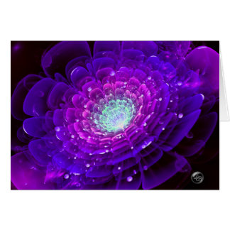 Glowing Purple Rose, Beautiful Fractal Digital Art