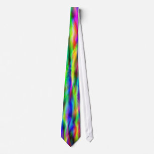 Glowing Rainbow Abstract Tie