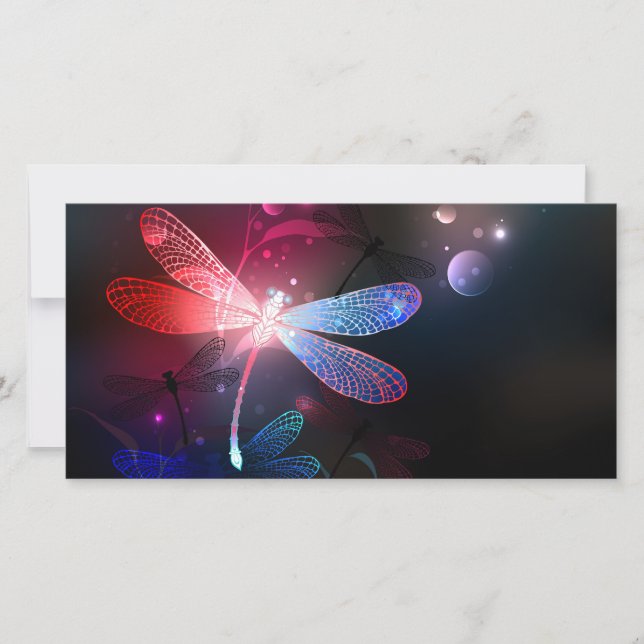 Glowing red dragonfly (Front)