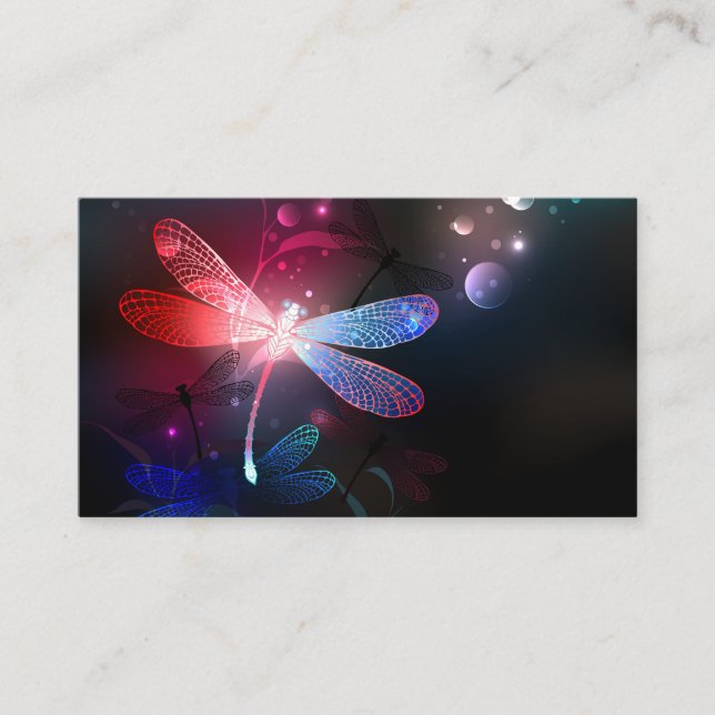 Glowing red dragonfly advice card (Front)